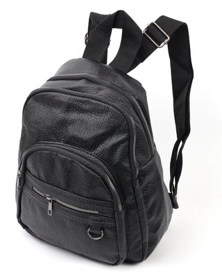 Вместительный женский рюкзак из экокожи Vintage чёрный fp10091 фото