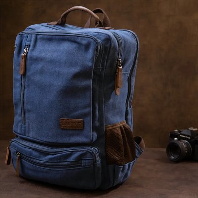 Рюкзак текстильный дорожный унисекс синий fp10102 фото