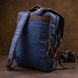 Рюкзак текстильний дорожній унісекс синій fp10102 фото 2