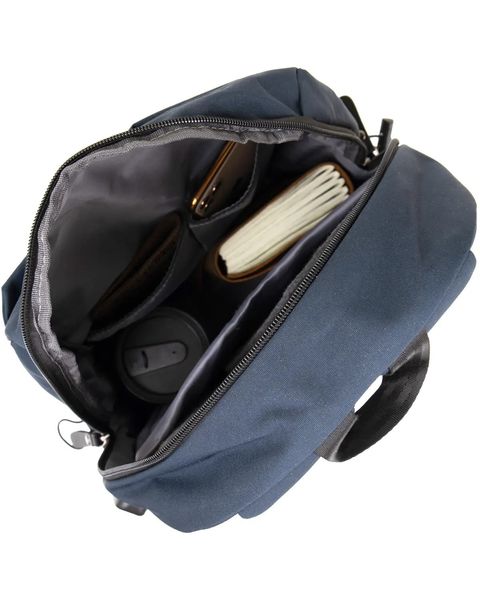 Рюкзак текстильний унісекс Vintage темно-синій fp10103 фото