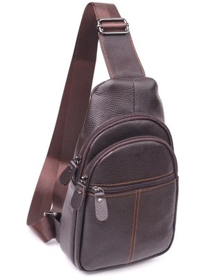 Удобная кожаная мужская сумка через плечо Vintage Коричневая fp10029 фото