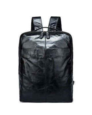 Рюкзак кожаный под ноутбук Vintage Черный fp10039 фото